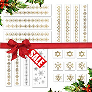 Gold and Silver Christmas pack of 20